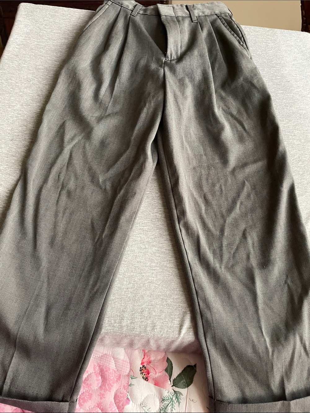 George Boys Gray Pleated Formal Pants